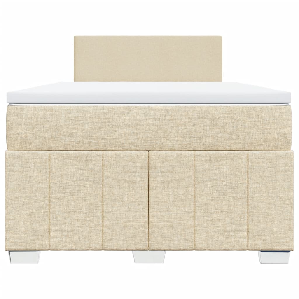 Krevet box spring s madracem krem 120 x 190 cm od tkanine