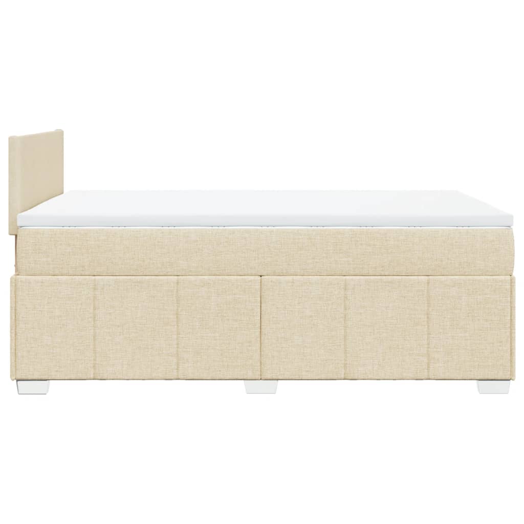 Krevet box spring s madracem krem 120 x 190 cm od tkanine
