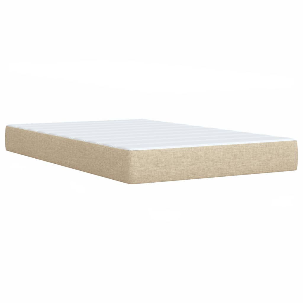 Krevet box spring s madracem krem 120 x 190 cm od tkanine