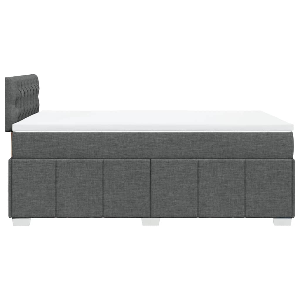 Krevet box spring s madracem tamnosivi 120 x 190 cm tkanina