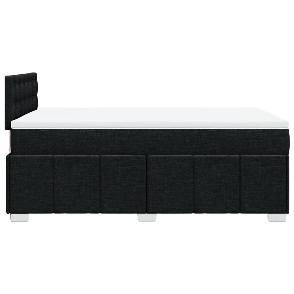 Krevet box spring s madracem crni 120 x 190 cm od tkanine