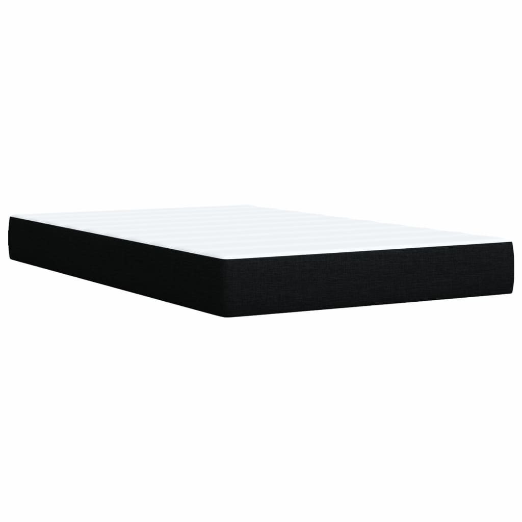 Krevet box spring s madracem crni 120 x 190 cm od tkanine