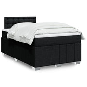 Krevet box spring s madracem crni 120 x 190 cm od tkanine