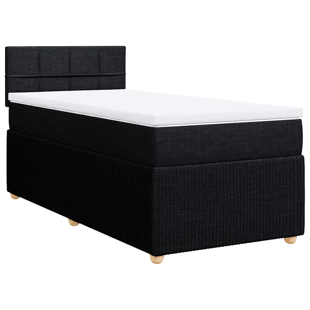 Box spring krevet s madracem crni 80 x 200 cm od tkanine