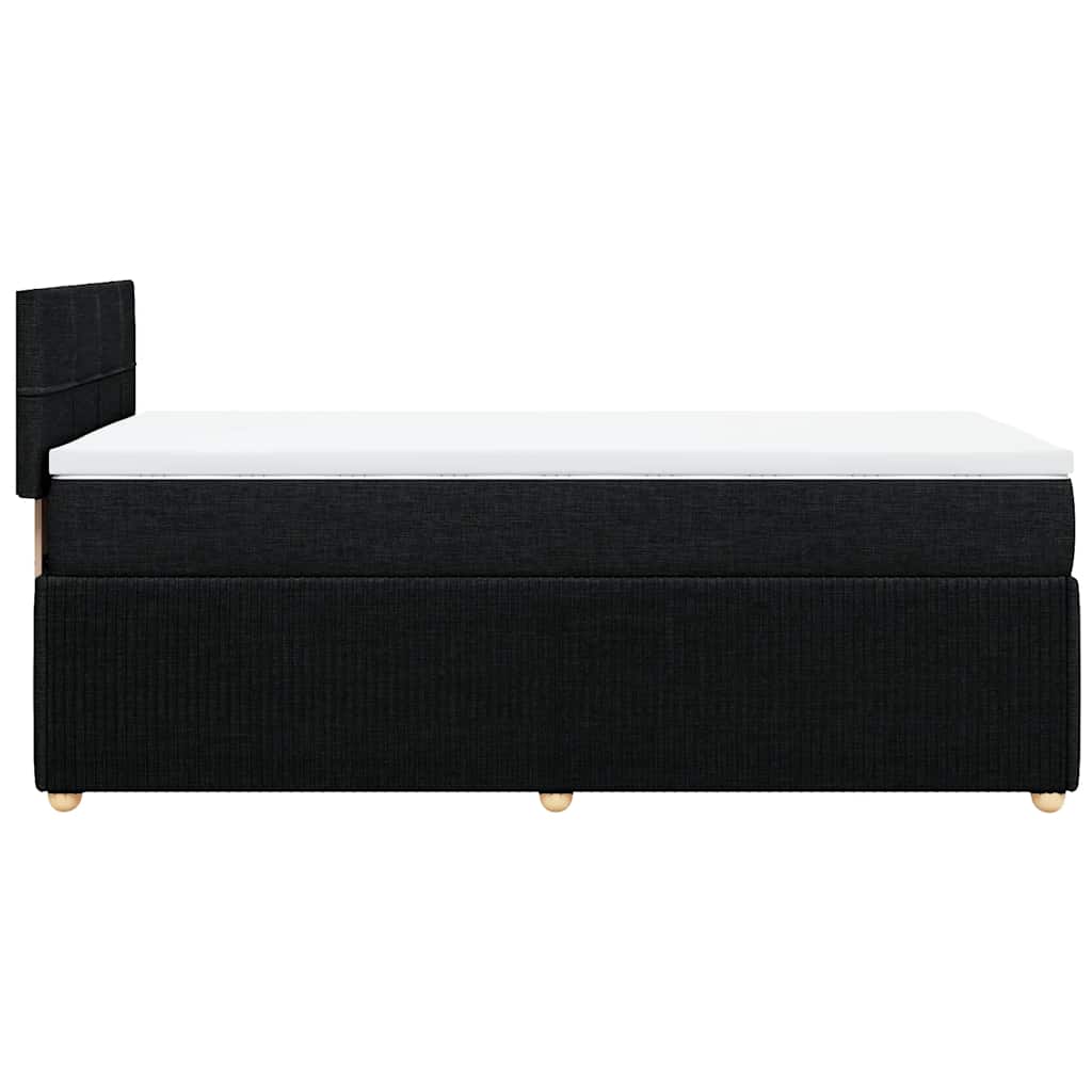 Box spring krevet s madracem crni 80 x 200 cm od tkanine