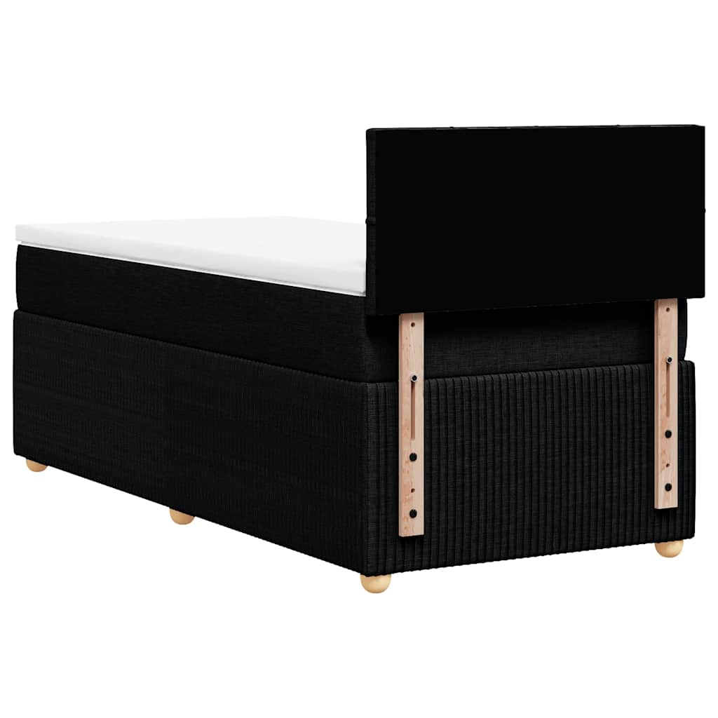 Box spring krevet s madracem crni 80 x 200 cm od tkanine