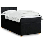 Box spring krevet s madracem crni 80 x 200 cm od tkanine