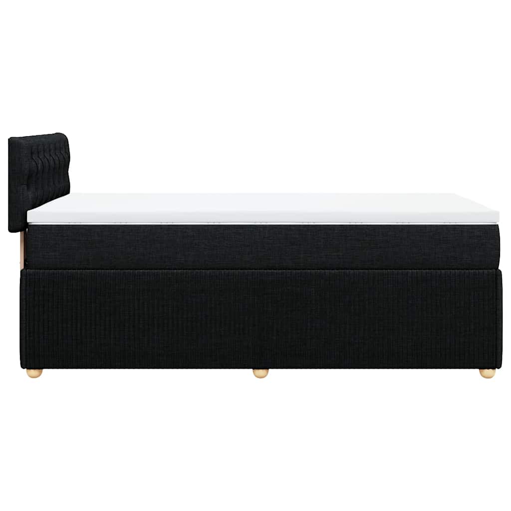 Box spring krevet s madracem crni 80 x 200 cm od tkanine