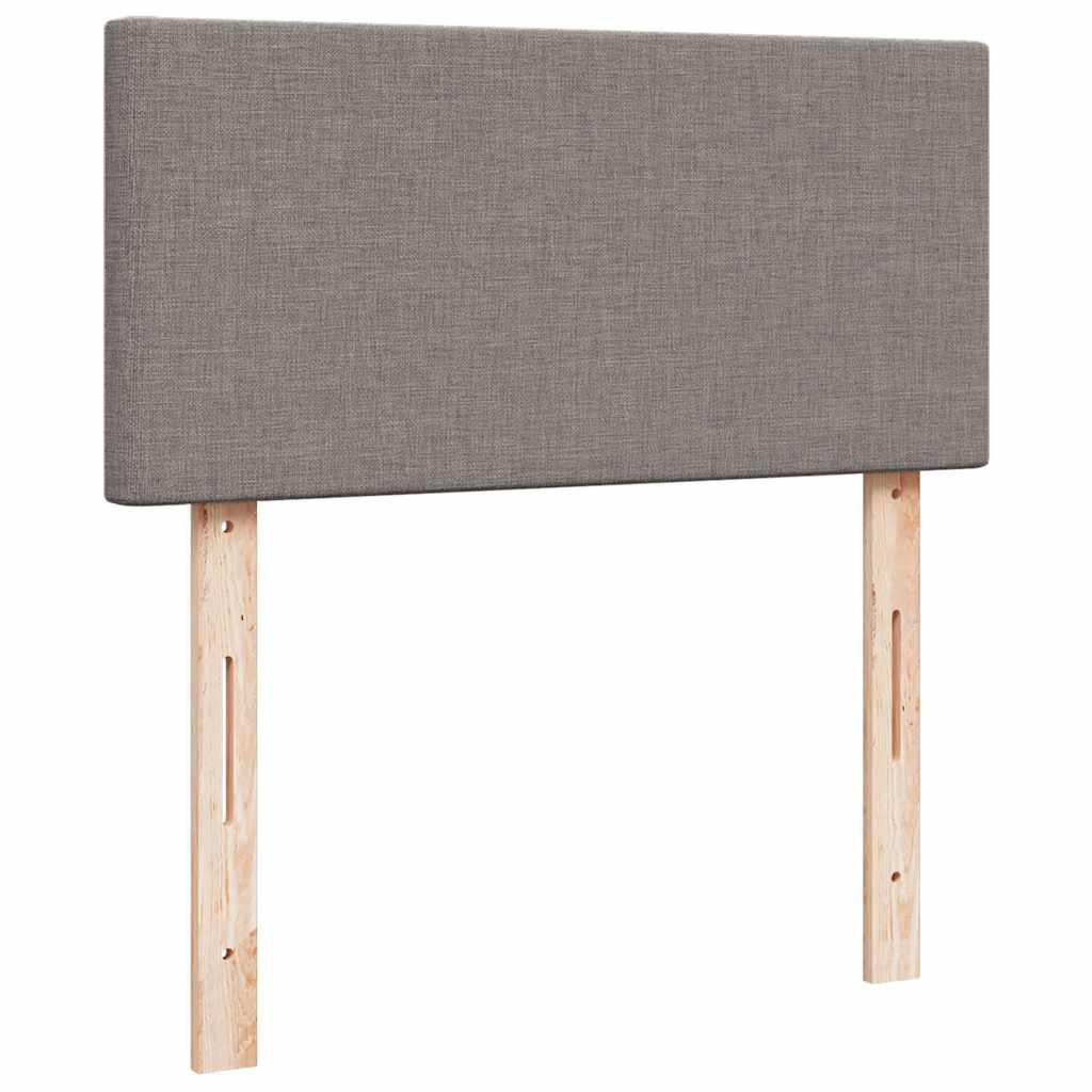 Krevet s oprugama i madracem smeđesivi 90x190 cm od tkanine