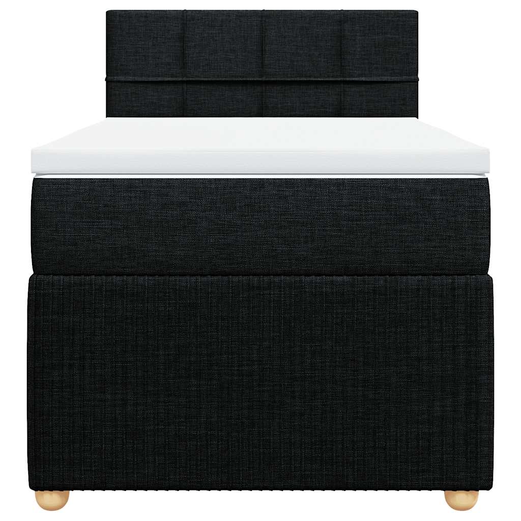 Box spring krevet s madracem crni 90x190 cm od tkanine