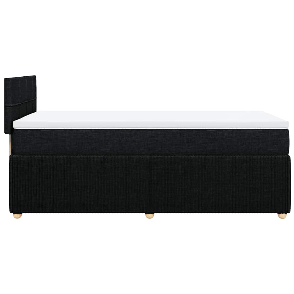 Box spring krevet s madracem crni 90x190 cm od tkanine