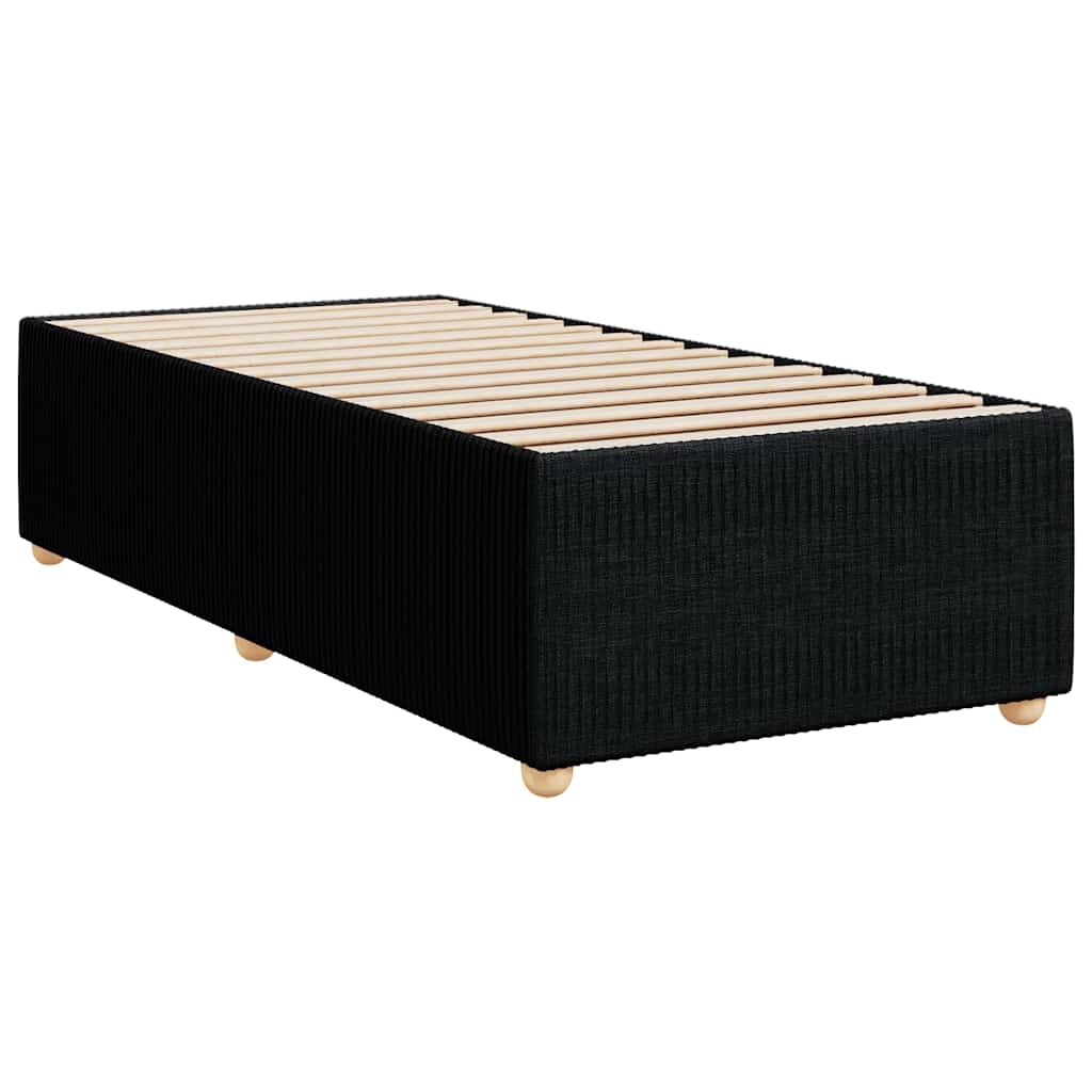 Box spring krevet s madracem crni 90x190 cm od tkanine