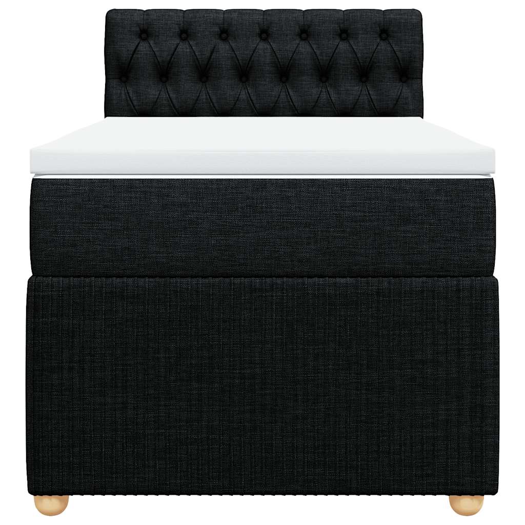 Box spring krevet s madracem crni 90x190 cm od tkanine