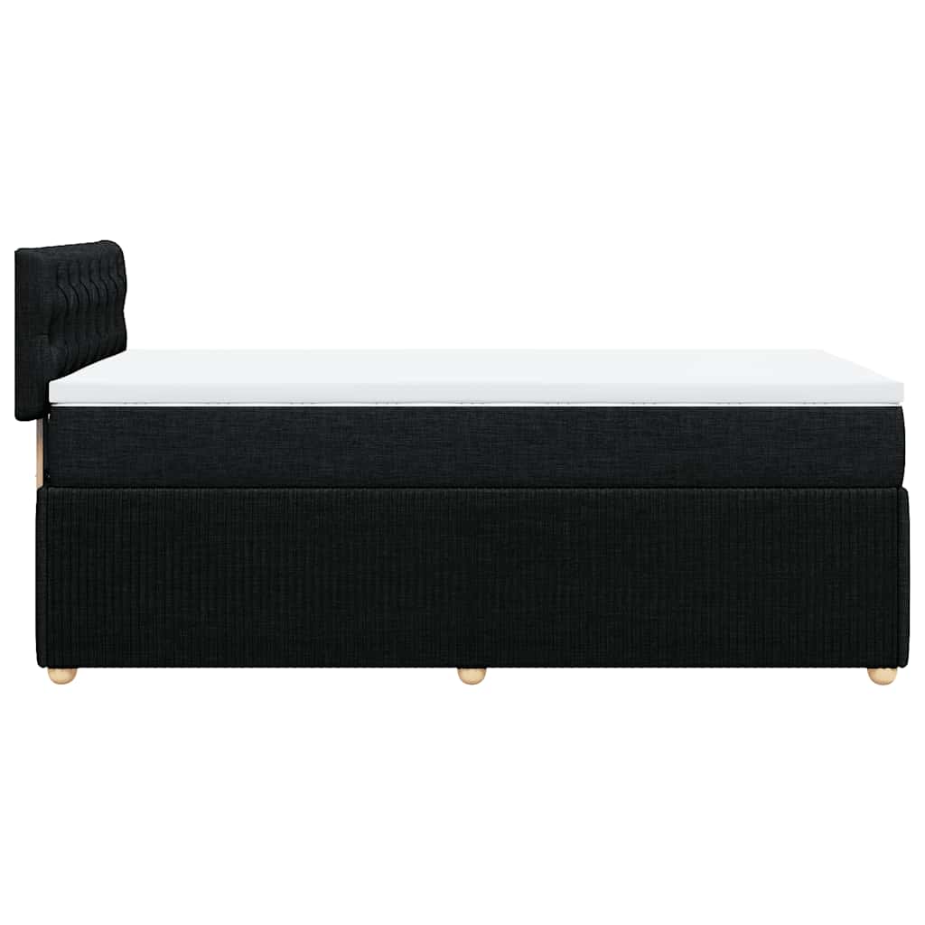 Box spring krevet s madracem crni 90x190 cm od tkanine