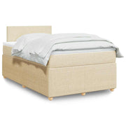 Krevet box spring s madracem krem 120 x 190 cm od tkanine