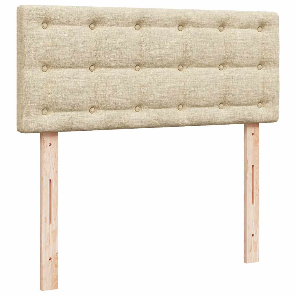 Krevet box spring s madracem krem 120 x 190 cm od tkanine