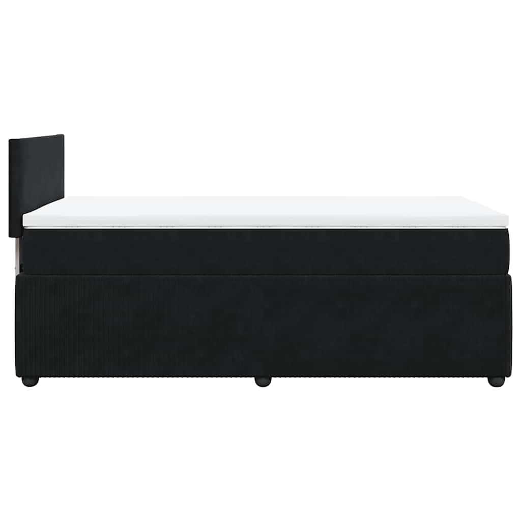 Box spring krevet s madracem crni 80 x 200 cm baršunasti