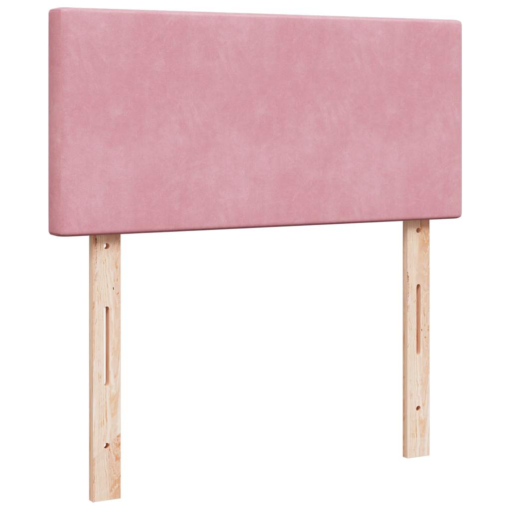 Box spring krevet s madracem ružičasti 80 x 200 cm baršunasti