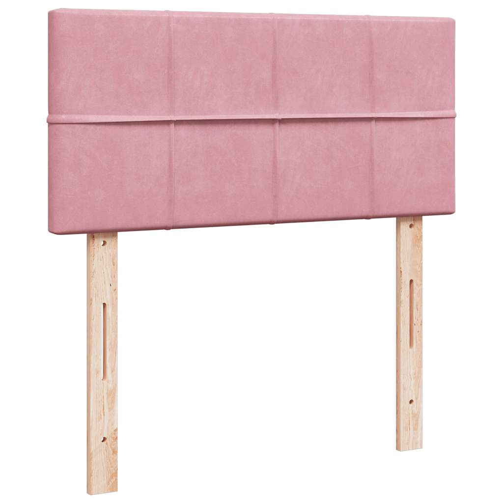 Box spring krevet s madracem ružičasti 80 x 200 cm baršunasti