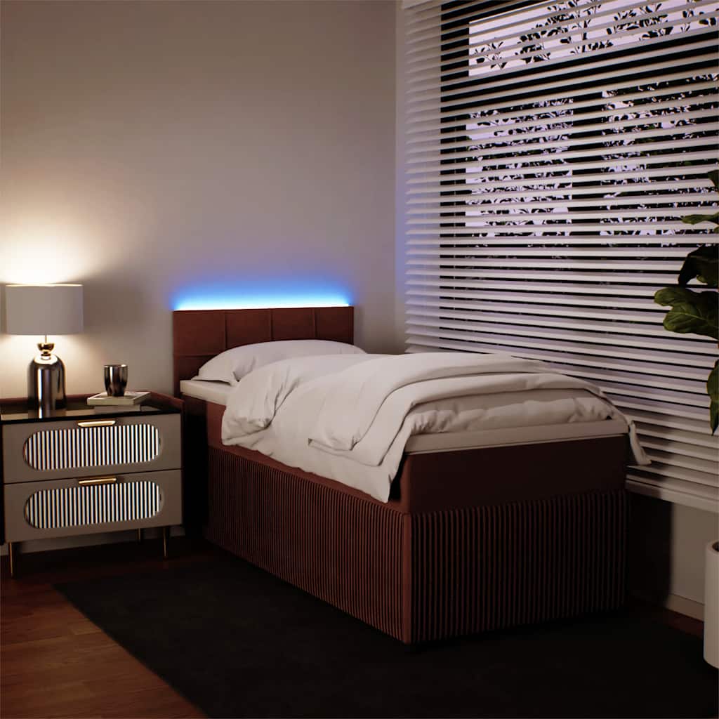 Box spring krevet s madracem ružičasti 80 x 200 cm baršunasti