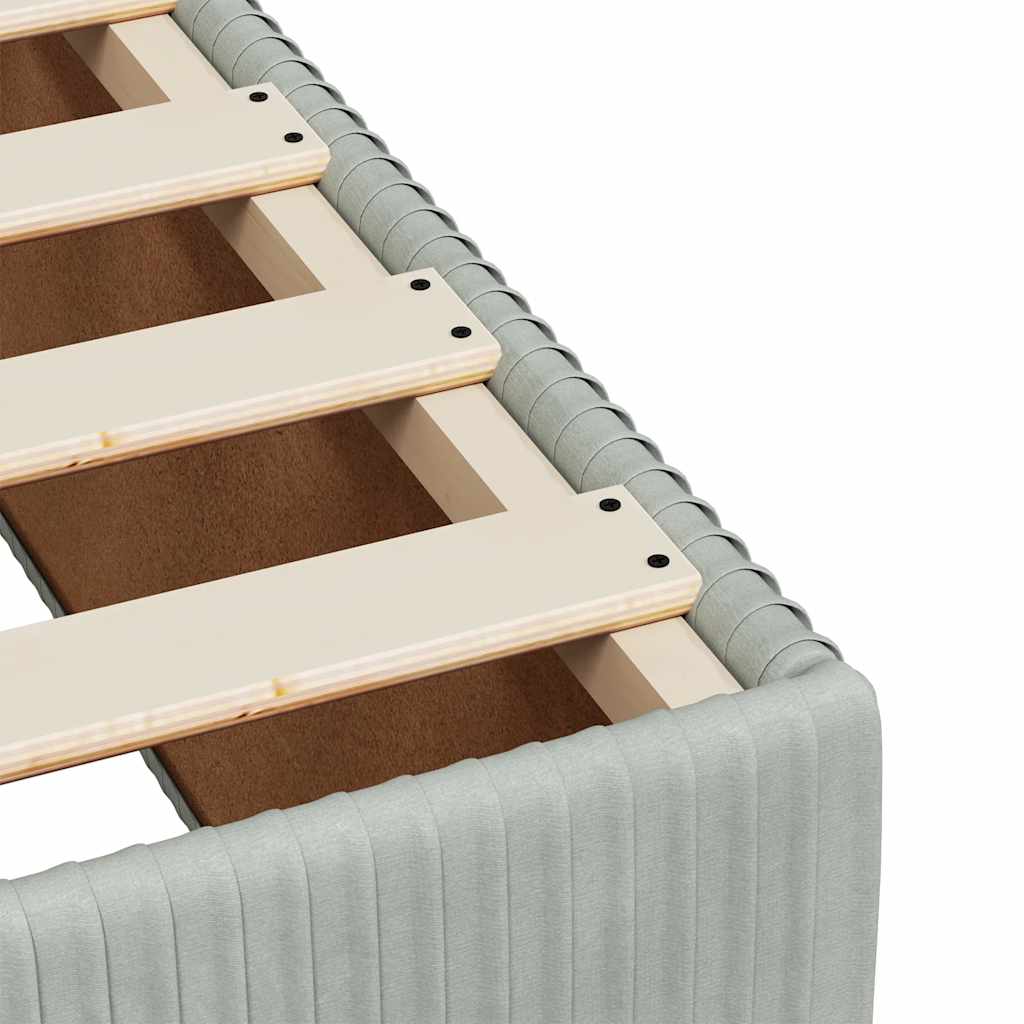 Box spring krevet s madracem svjetlosivi 80 x 200 cm baršunasti
