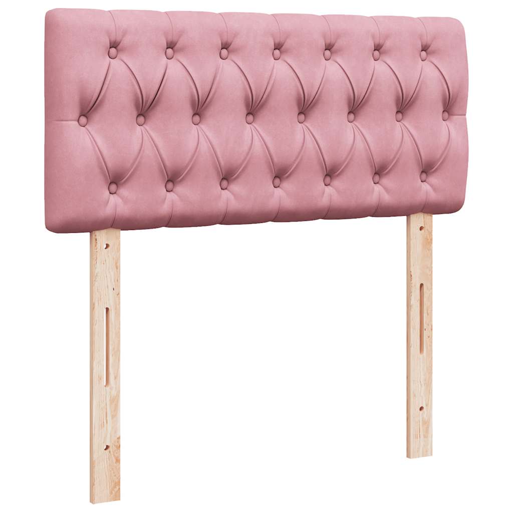 Box spring krevet s madracem ružičasti 80 x 200 cm baršunasti