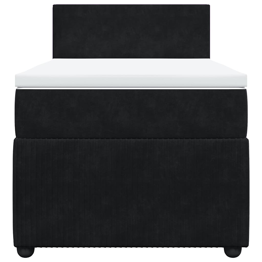 Box spring krevet s madracem crni 100x200 cm baršunasti
