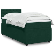 Box spring krevet s madracem tamnozeleni 100x200 cm baršunasti