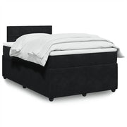 Krevet box spring s madracem crni 120 x 190 cm baršunasti