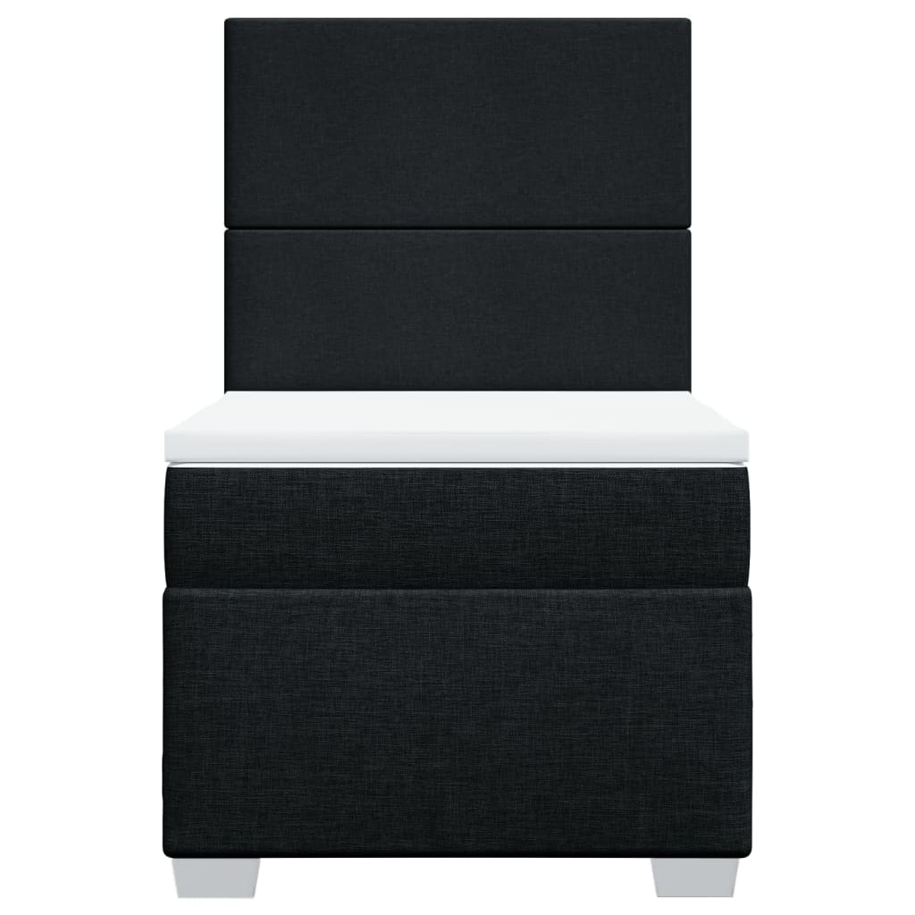 Box spring krevet s madracem crni 80 x 200 cm od tkanine