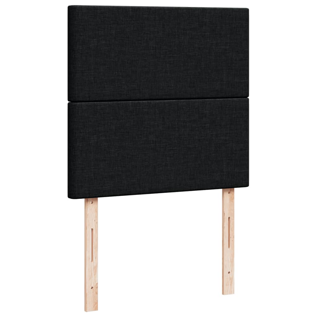 Box spring krevet s madracem crni 80 x 200 cm od tkanine