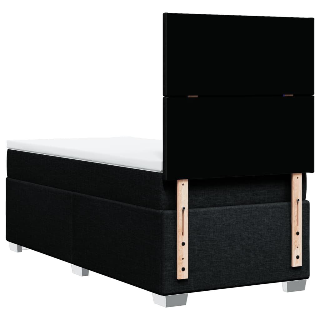 Box spring krevet s madracem crni 80 x 200 cm od tkanine