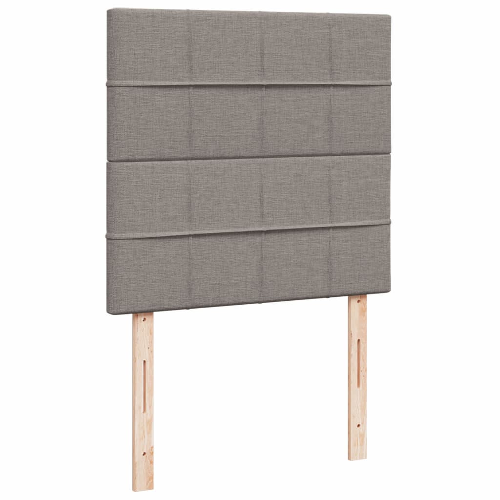 Krevet s oprugama i madracem smeđesivi 80x200 cm od tkanine