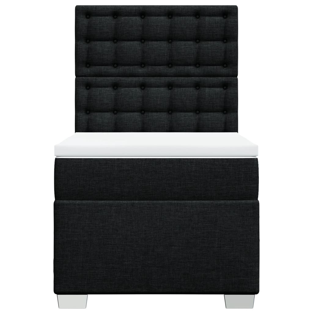 Box spring krevet s madracem crni 80 x 200 cm od tkanine