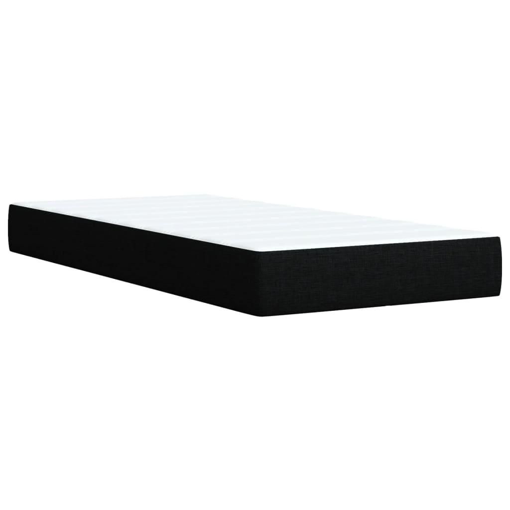 Box spring krevet s madracem crni 80 x 200 cm od tkanine