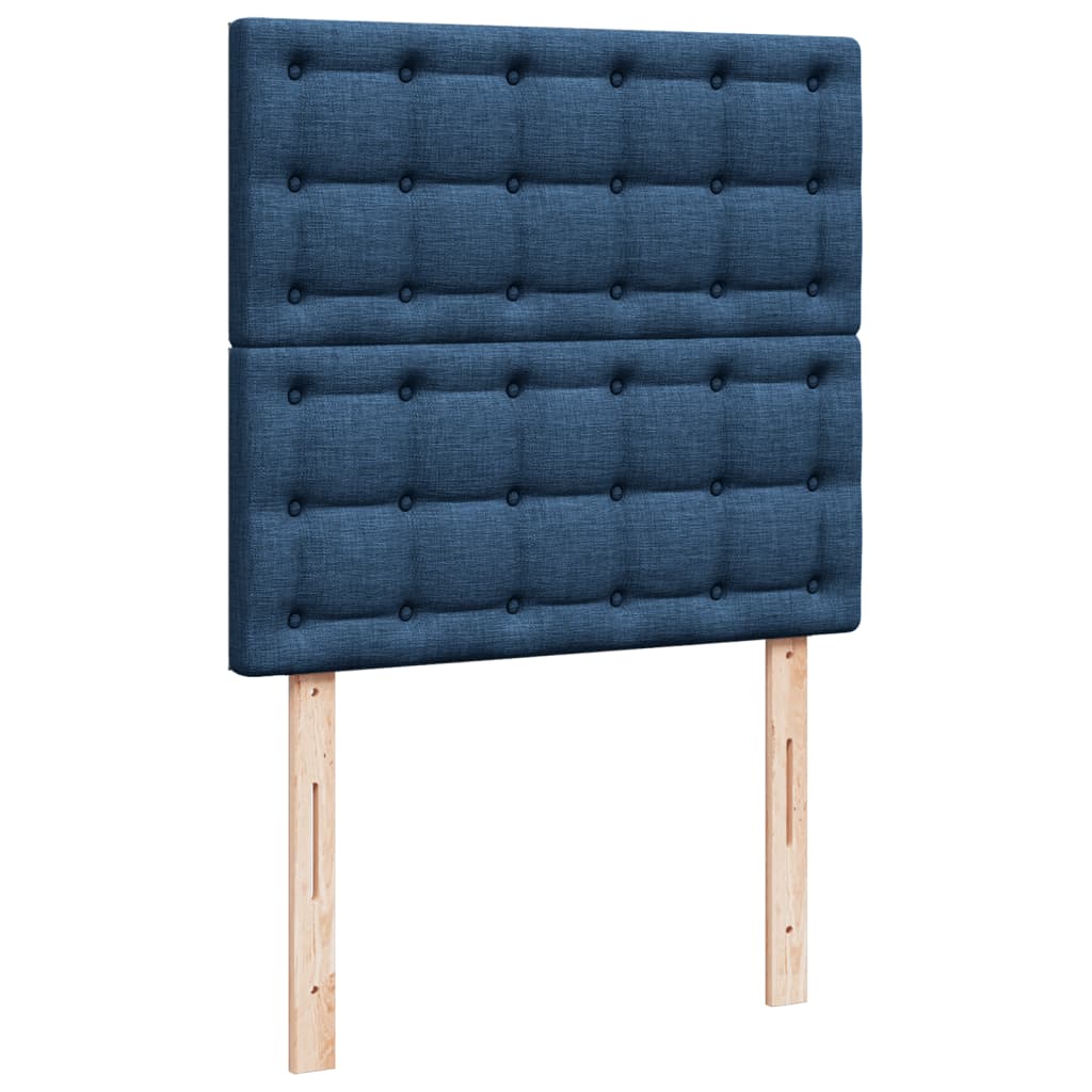 Krevet s oprugama i madracem plavi 80x200 cm od tkanine