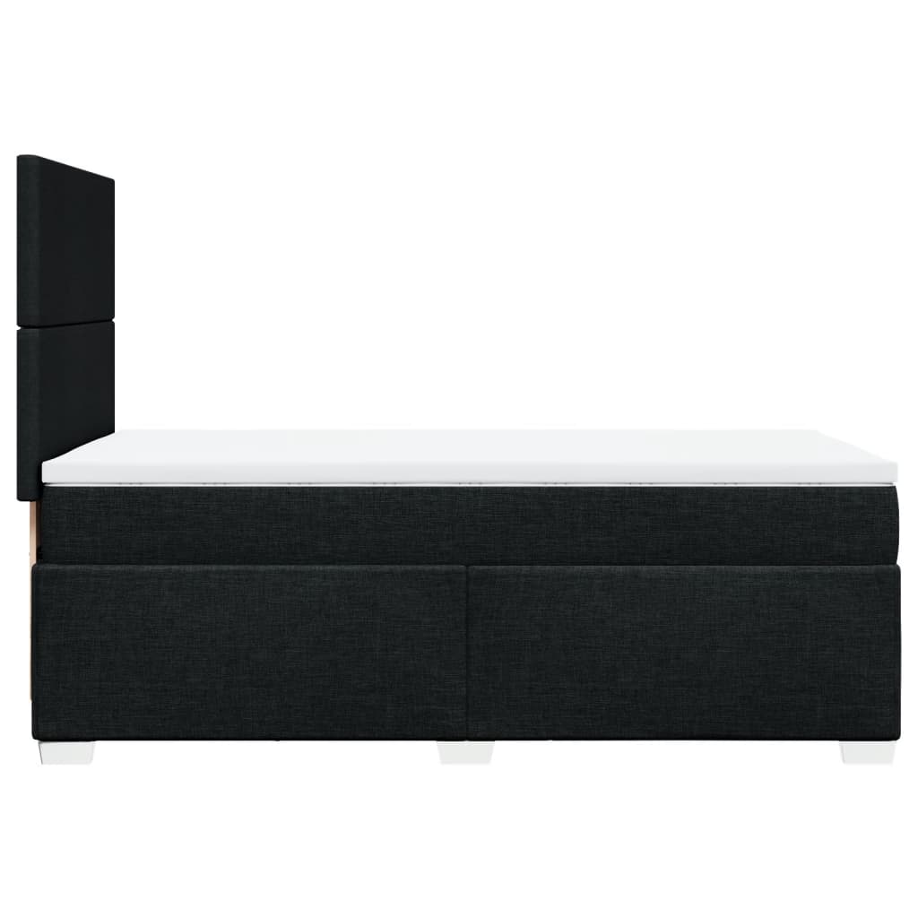 Box spring krevet s madracem crni 90x190 cm od tkanine