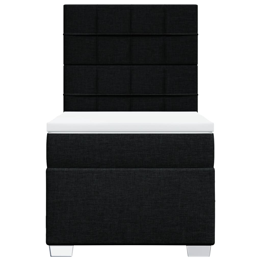 Box spring krevet s madracem crni 90x190 cm od tkanine