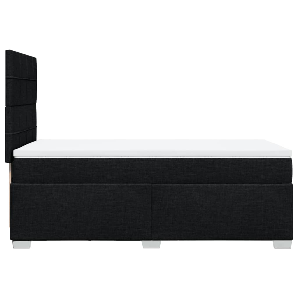 Box spring krevet s madracem crni 90x190 cm od tkanine