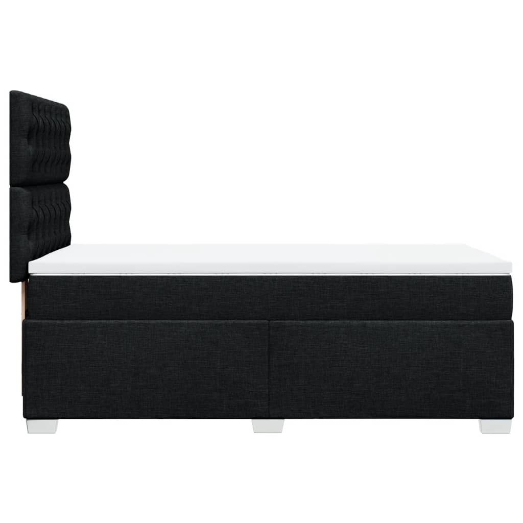 Box spring krevet s madracem crni 90x190 cm od tkanine