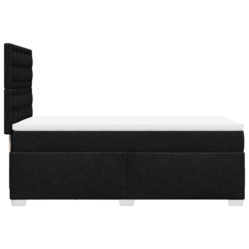 Box spring krevet s madracem crni 90x190 cm od tkanine