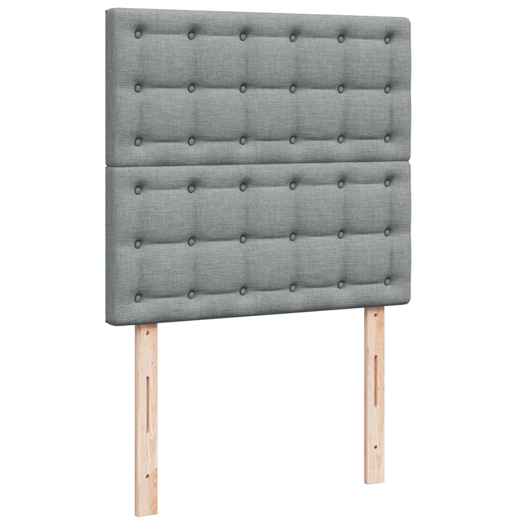 Krevet s oprugama i madracem svjetlosivi 100x200 cm od tkanine
