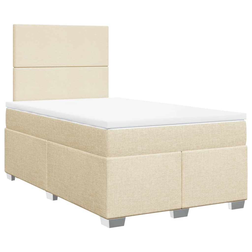 Krevet box spring s madracem krem 120 x 190 cm od tkanine