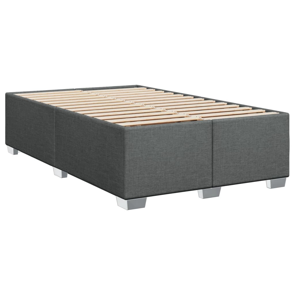 Krevet box spring s madracem tamnosivi 120 x 190 cm tkanina