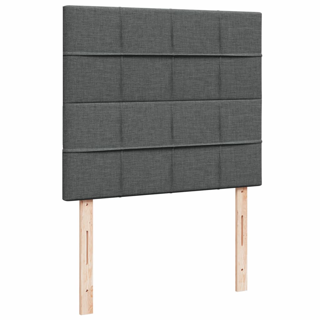 Krevet s oprugama i madracem tamnosivi 120 x 200 cm od tkanine