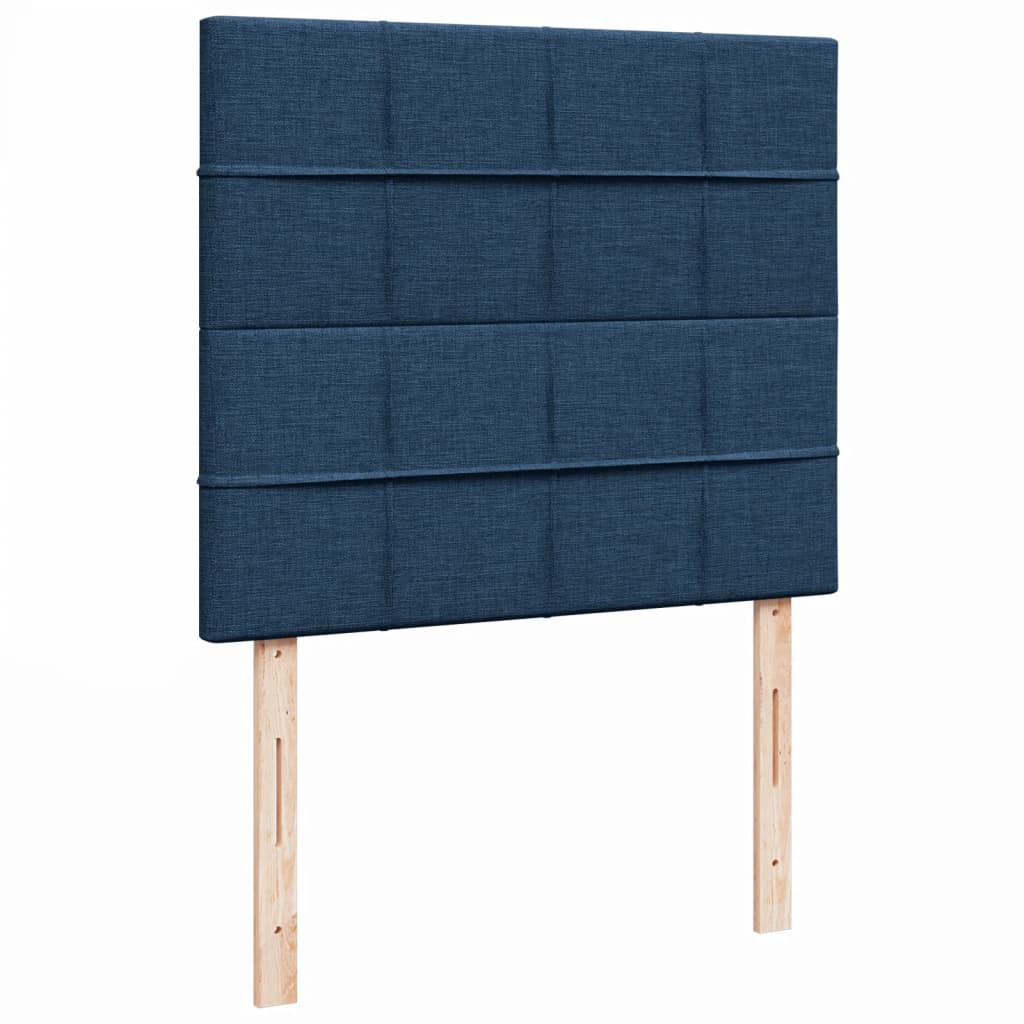 Krevet s oprugama i madracem plavi 120 x 200 cm od tkanine