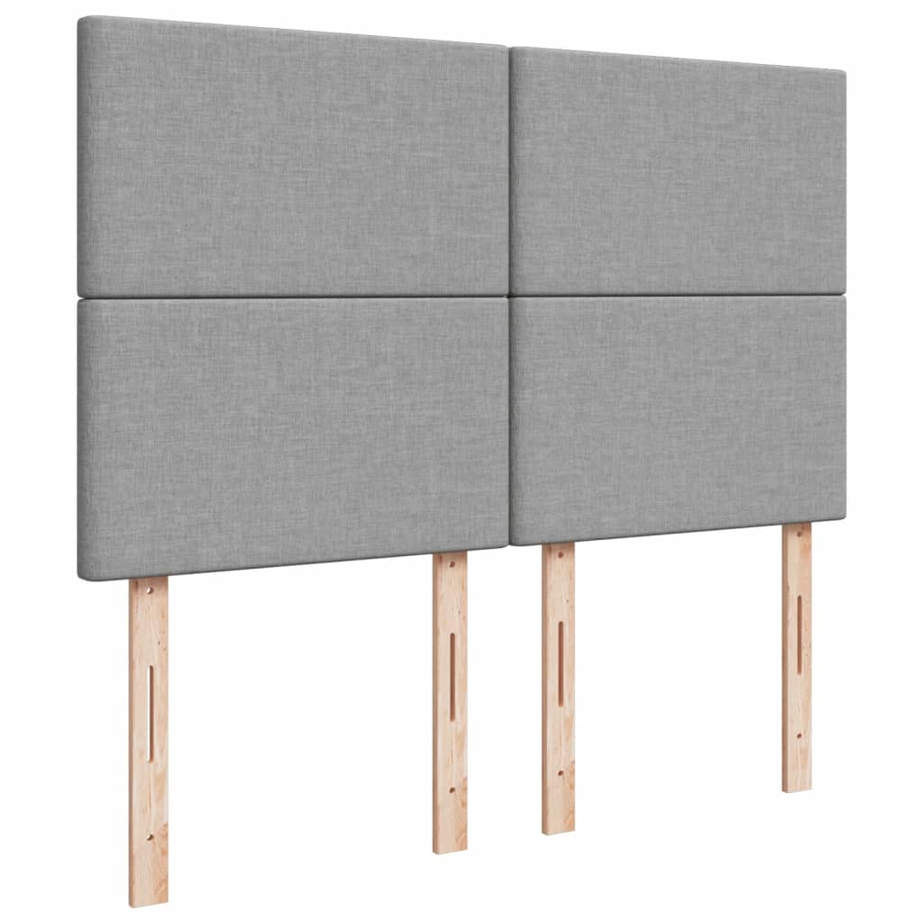 Krevet box spring s madracem svjetlosivi 140x200 cm od tkanine