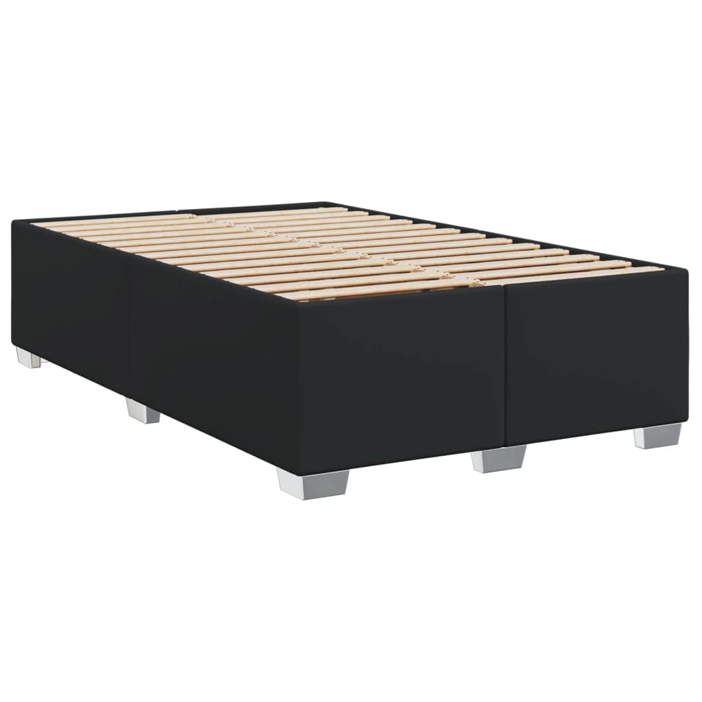 Krevet s oprugama i madracem crni 120 x 200 cm od umjetne kože
