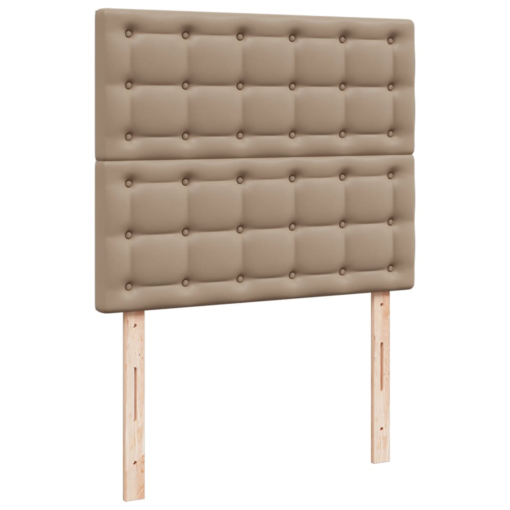 Krevet s oprugama i madrac cappuccino 120x200cm od umjetne kože
