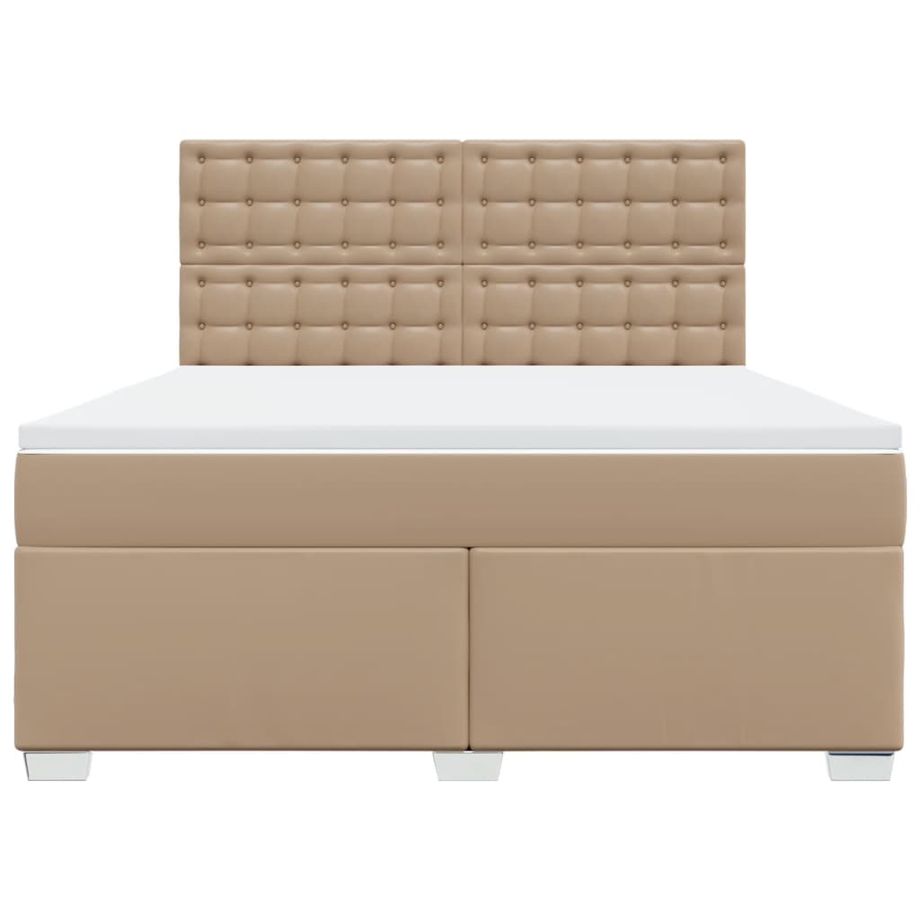 Krevet box spring s madracem cappuccino 180x200 cm umjetna koža